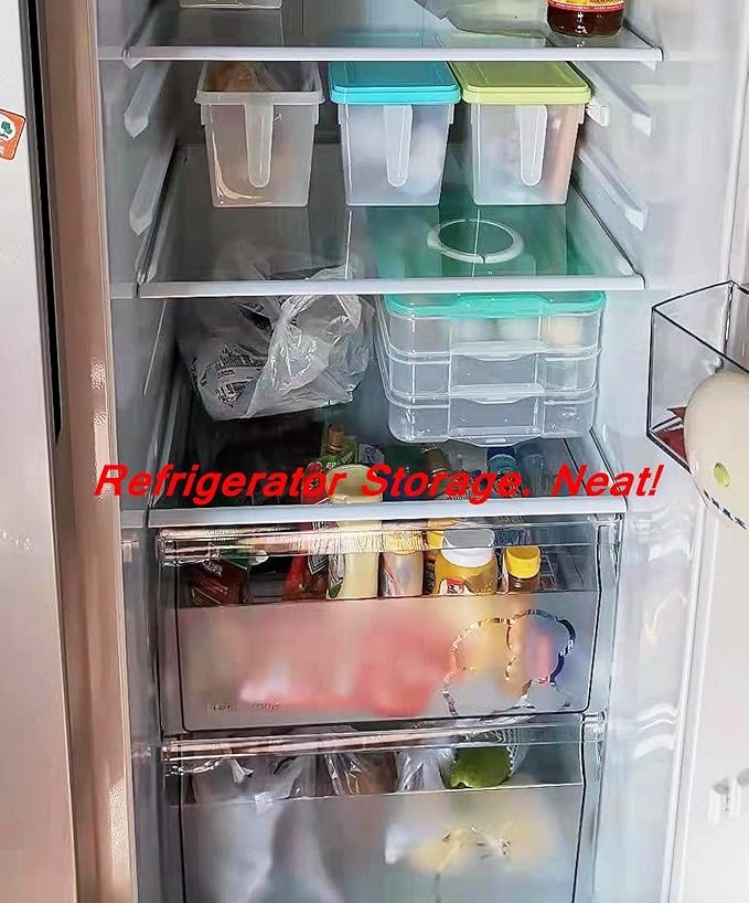 Egg Storage Container for Refrigerator, 3-Layer Deviled Egg Tray, Stackable Fridge Egg Organizer with Lid and Handle, Extra Large Holder, 60 Count Eggs Keeper(blue 3 layer)