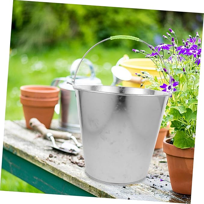 Large Capacity Metal Water Bucket for Home Use Portable Water Storage Container for Cleaning Farms and More Versatile Utility Bucket