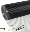 Tongmo Black Hardware Cloth, 1/2 inch 60'' x 100'Chicken Wire Fence, 19 Gauge Vinyl Coated Welded Cage Wire Mesh Roll Supports Poultry Netting Cage Garden Fence