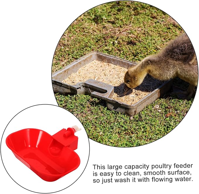 Milisten Automatic Chicken Waterer Cups Large Leakproof Poultry Drinking Bowls for Ducks Geese Turkey with Mounting Hole Durable Poultry Watering System