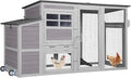 Gutinneen Chicken Coop Large Chicken House with Run Wooden Poultry Cage with Nesting Box,Large Opening Roof