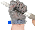 Cut Resistant Stainless Steel Metal Mesh Glove, Food Grade Chainmail Glove for Cutting, Butcher Gloves for Oyster Shucking Fish Filleting Food Processing Leather Cutting (Large (Pack of 1))