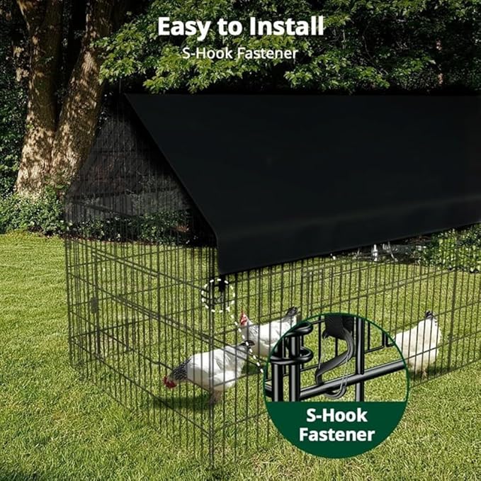 Outdoor Poultry Fence Breeding Cage Dust Cover Chicken Coop Cover Waterproof 57x43 Inch Shade Cloth for Large Chicken Coop