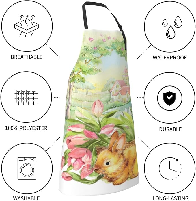 Shark Jumping Home Aprons 2 Pockets 33"×28" for Men Women, Ocean Sea Waterproof Kitchen Cooking Bib
