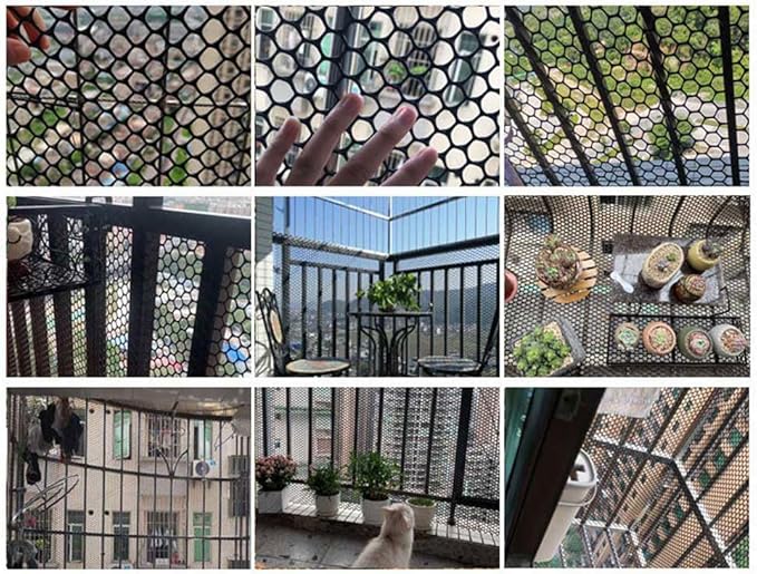 Plastic Wire Mesh Fence 15.7 in x 16.4 FT Roll Garden Fencing Durable Plastic Chicken Wire Mesh - Ideal for Poultry,Dogs,Rabbit,Snake Barrier Gardening Versatile Netting