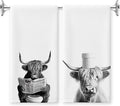 Cow Bathroom Decorative Towels - Cow Gifts Hand Towel, Funny Cows Decorative Hand Towels for Bathroom, 16x24 Inch Set of 2（Upgraded Fabric）