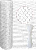 TOYPOPOR 16In x 15Ft Plastic Chicken Wire Fence Mesh, Hexagonal Fencing Wire for Gardening, Poultry Fencing, Chicken Wire Frame for Crafts, Floral Netting