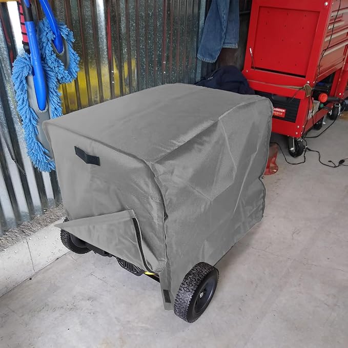 Waterproof Universal Generator Cover 24 x 18 x 20 inch for Predator 3500 Predator 4375 Wen 3800 Honda EU3000iS,Heavy Duty Thicken 600D Polyester,Weather and UV Resistant,Grey