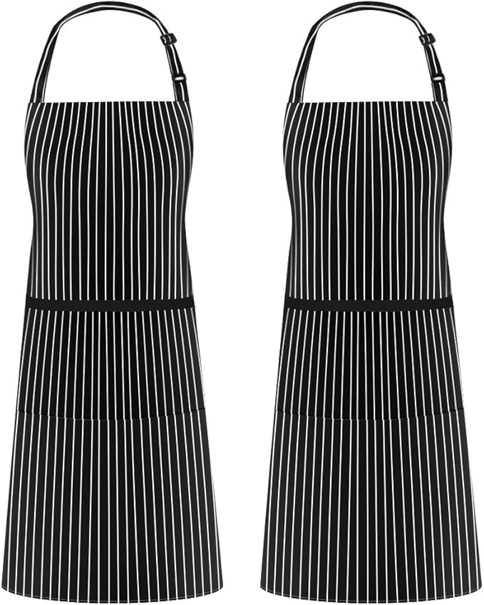 Syntus Adjustable Bib Apron with 2 Pockets Cooking Kitchen Aprons for Women Men Chef