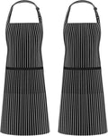 Syntus Adjustable Bib Apron with 2 Pockets Cooking Kitchen Aprons for Women Men Chef