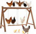 Chicken Roosting Bars, 50inch Long Chicken Perch with 2 Swings, Stable & Ideal for Pet's Healthy and Play, Fit for 6-8 Chickens