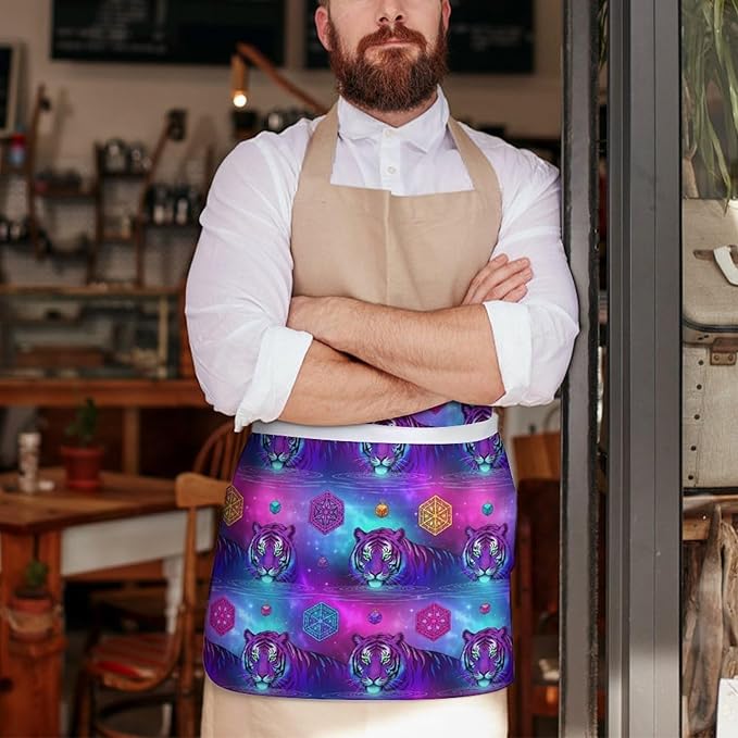 Server Waitress Waist Apron Cooking Kitchen Restaurant Aprons for Women Men