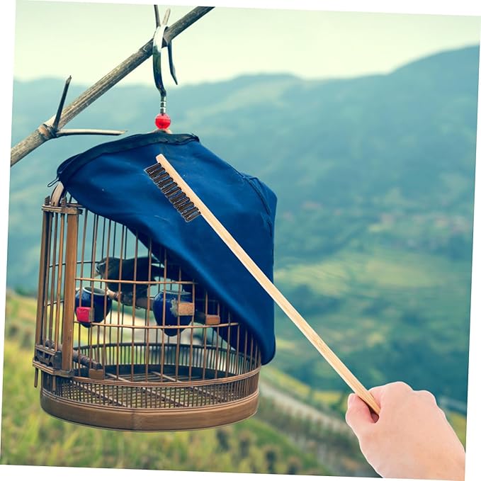 2pcs Essential Bird Cage Cleaning Kit Brush Shovel Set for Parrot Cages Small Animal Enclosures Guinea Chicken Coop