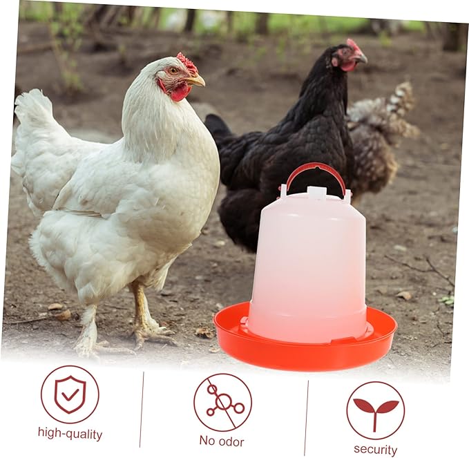 ibasenice Automatic Unloader Chicken Feeder No Waste Feeding Container for Brooder Chickens