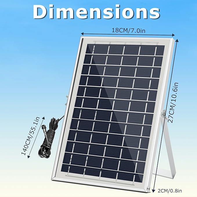 Solar Power Panel for Automatic Coop Door - 6W 6V Solar Accessory for Easy Installation, Efficient Energy & Reliable Poultry Protection