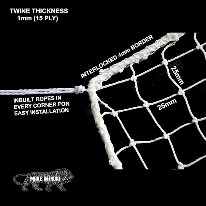 Azone 8x8 Anti-Bird Net (64 Sq Ft) Nylon Bird Net with 15 Pcs Plastic Cable Clips & Tying Ropes