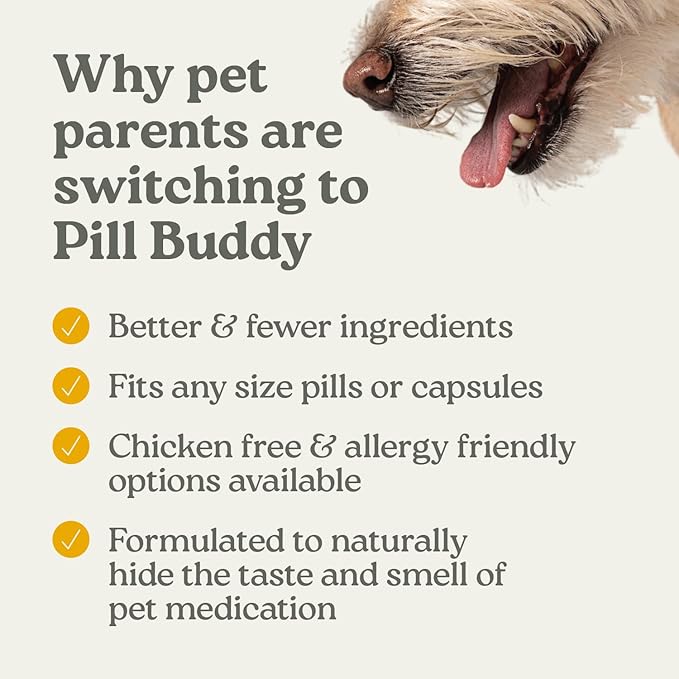 Earthly Pill Buddy Naturals - Honey Recipe Pill Hiding Treats for Dogs - Make A Perfect Pill Concealing Pocket Or Pouch for Any Size Medication - 90 Servings