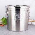 Stainless Steel Canister Rice Bucket Airtight Canister with Lids, 304 Stainless Steel Metal Food Storage Containers Kitchen Canisters for Rice, Flour, Grain, Coffee Bean 12L