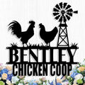 Custom Chicken Coop Metal Sign, Personalized Chicken Coop Sign for Outside, Custom Metal Hen House Farm Signs, Chickens Hen House Farmhouse Wall Art Decor