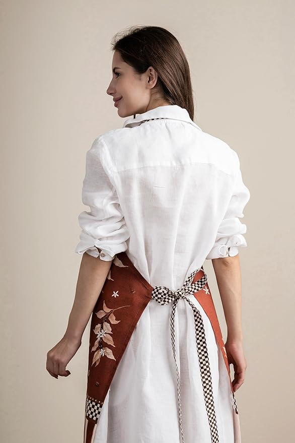 Maison d' Hermine 100% Cotton Apron for women with Pocket Kitchen Chef Apron for Men Cooking Easter Decorations