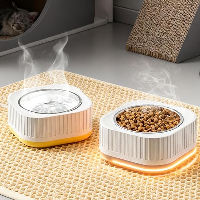 Heated Water Bowl, with Waterproof Design, Keeps Water Warm (35-40°C) in Gardens, Thermostatic Control Anti-Freeze Heated Pet Water Bowl for Chicken,Duck,Goose,Rabbit (Gray)
