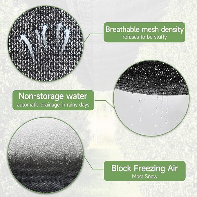 FOTMISHU 70% Shade Cloth 6.5ftx20ft Anti-Aging Sun Mesh UV Resistant Net, Sunblock Garden Tarp for Plant Cover, Greenhouse, Barn or Kennel, Flowers, Plants,