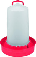 Little Giant® Deep Base Poultry Waterer | Heavy Duty Plastic Water Container for Birds & Chickens | Plastic Stopper for No Leaks | 3 Gallon