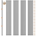25Pcs 46Inch Portable Electric Fence Posts Kit with 75 Insulators,Temporary Electric Fencing for Containment of Chicken,Cow,Sheep & Small Animals,Easy Setup Backyard and Garden Electric Fence Stakes
