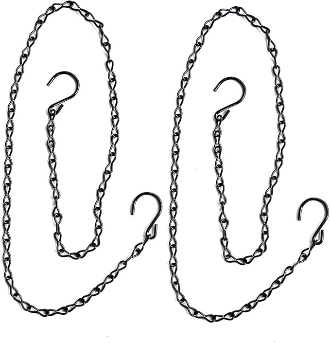 yeezo S Hook Steel Hanging Harness Chain for Hanging Poultry Drinker Feeder, Adjustable 40" Long, Tested Hold 30lb Weight