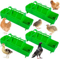 4 Pack 2-in-1 Chicken Feeder and Waterer Kit, Spliceable No Waste Quail Feeder Automatic Waterer, Chick Coop Accessories for Chicken, Ducks, Quail and Pigeons