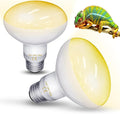 Reptile Heat Lamp Bulbs -100W UVA Natural Daylight Heating Lamp Basking Bulb for Bearded Dragon, Basking Spot Floodlight Light for Reptiles, Lizard, Turtle, Snake Bathroom, Plants,Chickens Pets,2 Pack