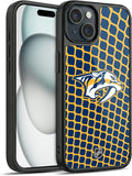 Head Case Designs Officially Licensed NHL Net Pattern Nashville Predators Gel Armor Case [Military Grade Drop Protection] Compatible with Apple iPhone 15