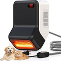 Dog House Heater With Thermostat,Pet Heater With Safe Overheat Protection And 6FT Anti Chew Cord,2 Heating Mode (600/300W) Pet Warmer Suitable For Dogs Chicken Coops Rabbits