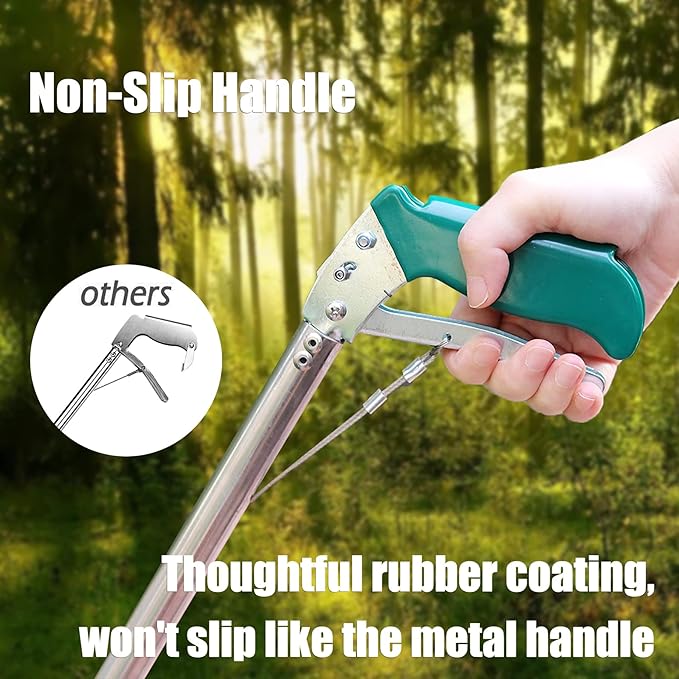 IC ICLOVER 47 Inch Extra Heavy Duty Snake Tongs, Standard Reptile Snake Grabber Catcher Tool, Professional Reptile Grabber Rattle Snake Catching Wide Jaw Handling Tool, with Locking - Stainless Steel