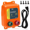 2 Mile AC Powered Low Impedance Electric Fence Charger，0.10 Joule Plug-in Electric Fence Energizer，Contain Small Animals, Keep Out Pests and Wildlife Invasion