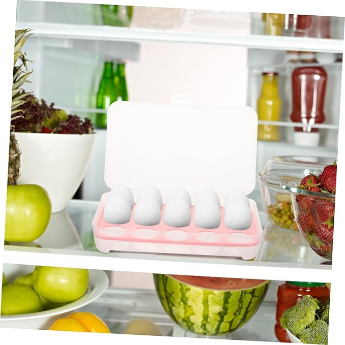 ARTIBETTER 2pcs Plastic Egg Tray Egg Organizer Storage Box for Kitchen Storage Rack Container Safe Fresh Holder