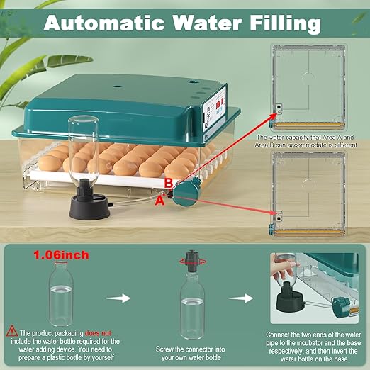 36 Eggs Incubators for Hatching Eggs,Egg Incubator with 4 Automatic Incubate Mode,Chicken Incubator with Automatic Egg Turning Humidity Monitoring,Poultry Egg Incubator with Egg Candle