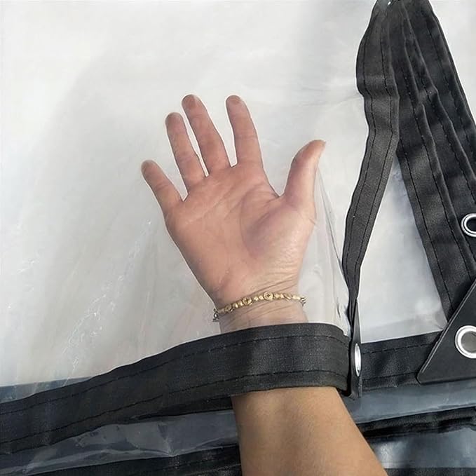 Heavy-Duty Clear Tarp for Chicken Coop 14x24 FT All-Weather Waterproof PVC Cover with Metal Grommets for Chicken Run, Greenhouses, Patios, Farm Sheds & Outdoor Projects