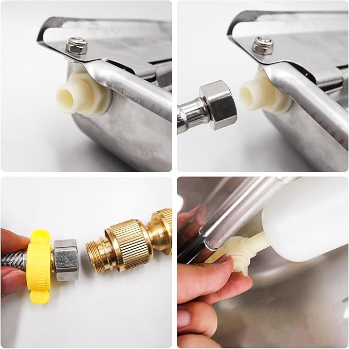 Chicken Coop Accessories, Automatic Water Dispenser Kit with Pipe and Float Ball Valve, Chicken Waterer, Watering System for Chick, Hen, Duck, Geese, Turkey, and Other Poultry