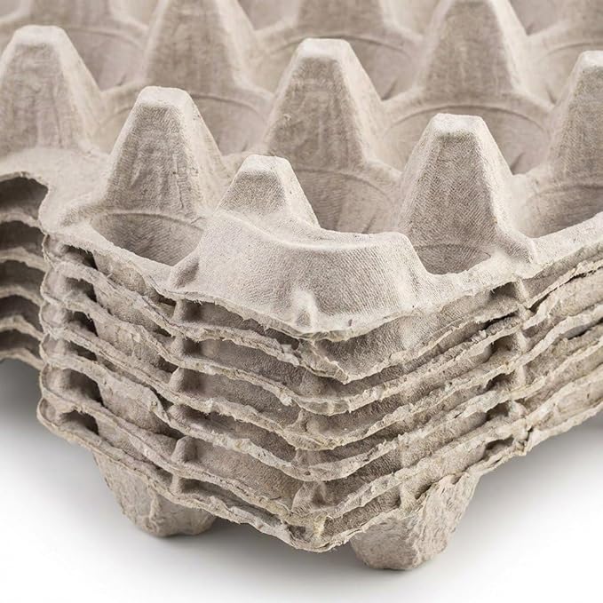 75-Pack Cardboard Egg Trays, Holds 30 Eggs - Made in USA Eco-Friendly Paper Pulp Egg Cartons for Storage, Organization and Farm Fresh Eggs (75)