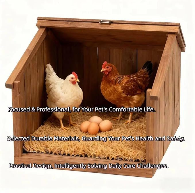 Chicken Nesting Box Pads 4 Pack 12x12 Inch - Waterproof Washable Hen Nesting Pads, Easy Clean Reusable Nest Boxes Liners, Fake Grass Mat Artificial Indoor Turf with Drain Holes