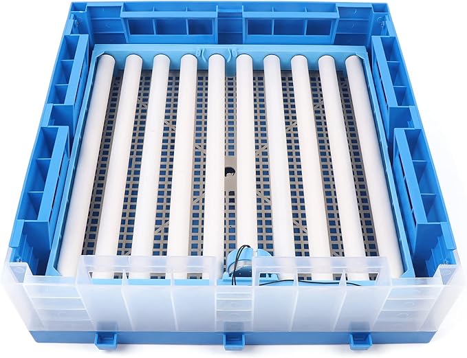 Digital Incubator 48 Chicken Eggs Incubator Poultry Hatcher Machine 2 in 1 Incubator 360° Automatic Egg Turning Blue 80W for Farm Home