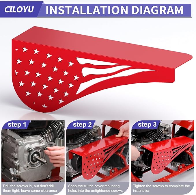 Mini Bike Chain Guard Protector, Clutch Cover Compatible with Predator 212 224 Engine Coleman CT200U CT200U-EX BT200X Baja Doodlebug DB30 Monster Mega Moto 80 105cc CT100U CC100X Minibike Parts