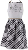 DII Home Sweet Farmhouse Kitchen Collection, Apron, Black