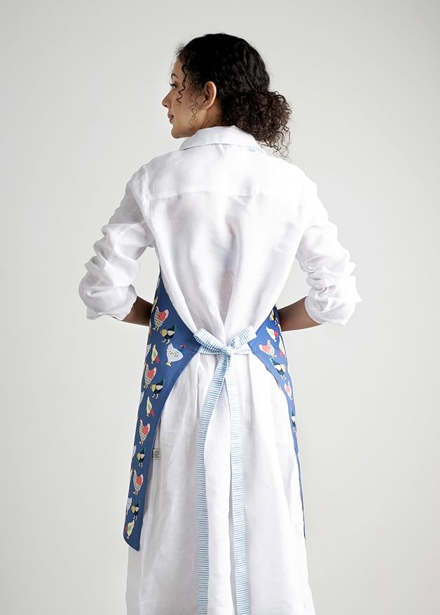 Maison d' Hermine 100% Cotton Apron for women with Pocket Kitchen Chef Apron for Men Cooking Easter Decorations