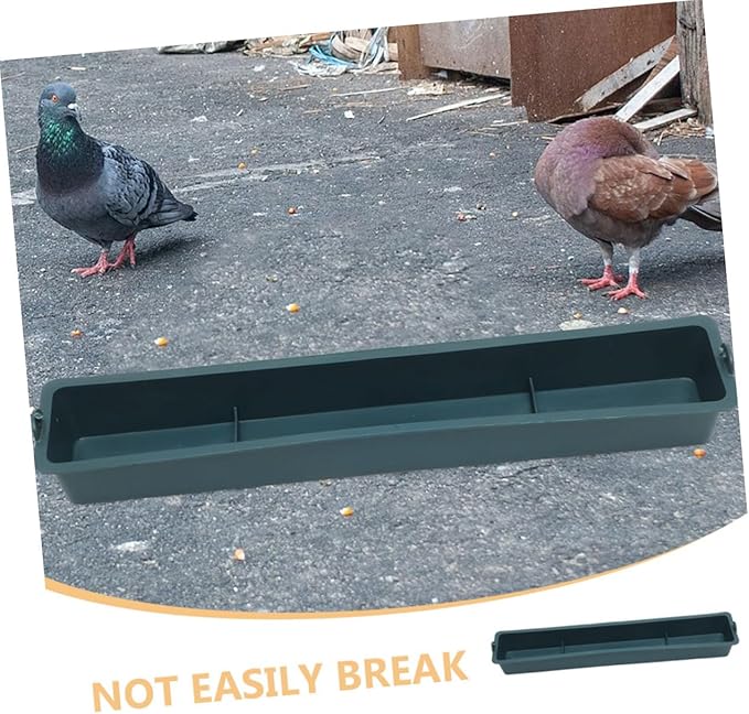 Kisangel 2pcs Hanging Plastic Chicken Feeder with 3-Grid Design, Anti-Spill Poultry Feed Trough for Cage, Sturdy Water and Vegetable Feeder for Ducks, Parrots, and Birds