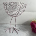 Chicken Wire Egg Basket Egg Holder Farmhouse Rustic Vintage Rooster Decor Chicken Shaped Egg Basket Fruit Storage Wire Basket For Collecting And Countertop Storing Egg (Pink A)
