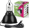 Reptile Lamp Bulb Fixture 5.5 Inch Deep Dome with Switch - Ideal for 60W/75W/100W/150W Heat Lamp Bulbs, Compatible with All E26 UVA/UVB/Basking Heat Bulbs, Supports Up to 150 Watts