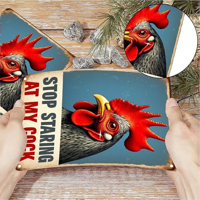 Funny Chicken Gifts Chicken Cluck Around and Find Out Tin Sign for Home Farm Chicken Coop Farmhouse Kitchen Garden Decor 12 X 16 Inch