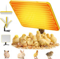 Brooder Plate for Chicks, 50–158℉ Chick Heat Plate with Smart Thermostat, UL Certified Radiant Heating Panel Brooder Heater, 180° Adjustable Angle & Hanging Design for Poultry Brooding & Chicken Coop